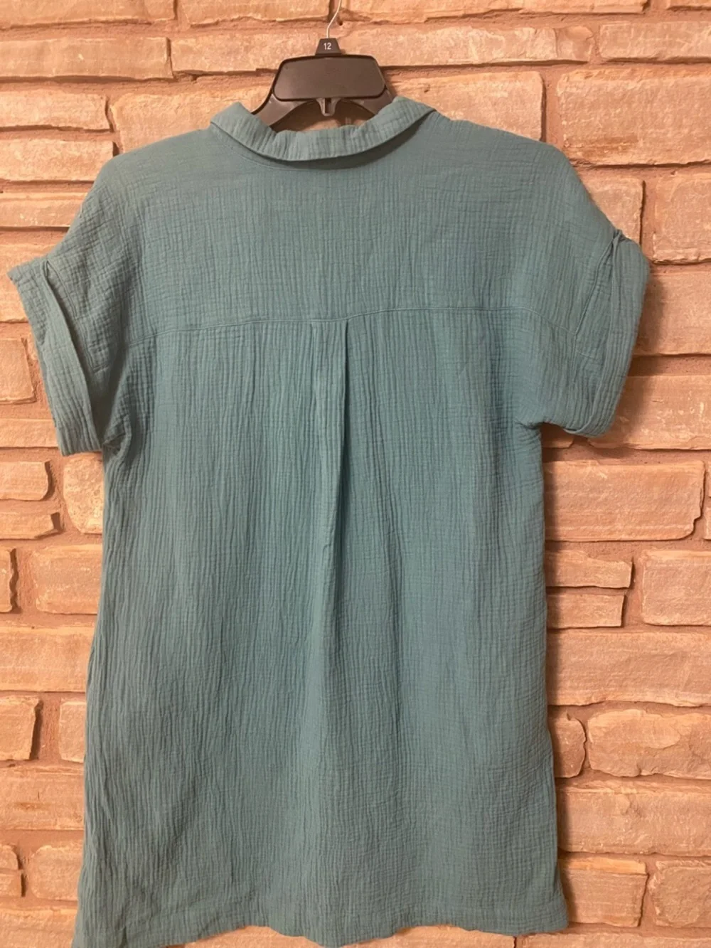 J. Crew Short-sleeve gauze popover dress Size M